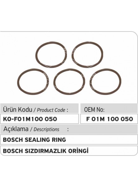 F01M100050 УПЛОТНИТЕЛЬНОЕ КОЛЬЦО BOSCH 